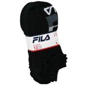 Wholesale - 12pk MEN BLK FILA BLOCKED NS SOCKS SIZE 10-13, UPC: 193159315344